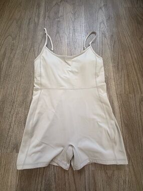 PacSun Cream Stretch Cami Romper